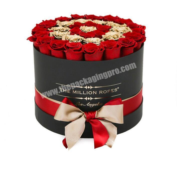 custom logo  decorative round flower box wedding gift box for paper cardboard