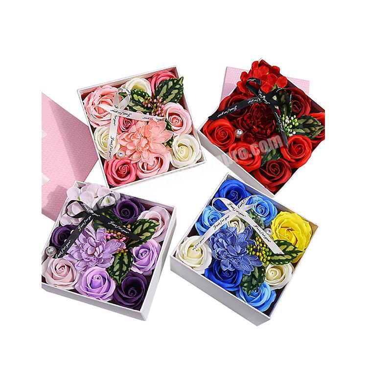 custom logo design hot sale flower box for preserved roses