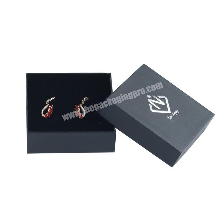 Custom logo earring packing paper jewelry packaging box for wholesale