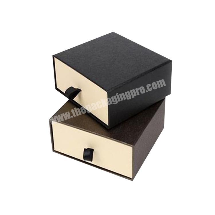 Custom logo eco friendly small recycled drawer shape cardboard gift chocolate packaging pull out slide paper jewelry box