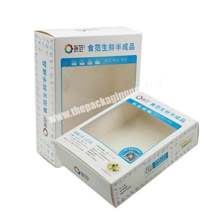 Custom logo eco friendly white cardboard toys packaging boxes with plastic window