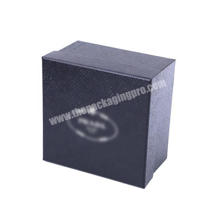 Custom Logo Elegant Black Lid Base Cardboard Paper Packaging Mens Wallet Leather Belt Gift Box