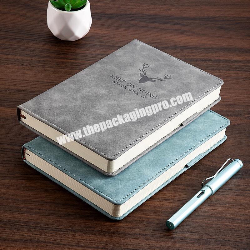 Custom Logo Engraved Embossed PU Leather Business Agenda Organizer Planner A5 Academic Weekly Diary Lined Hardcover Notebook