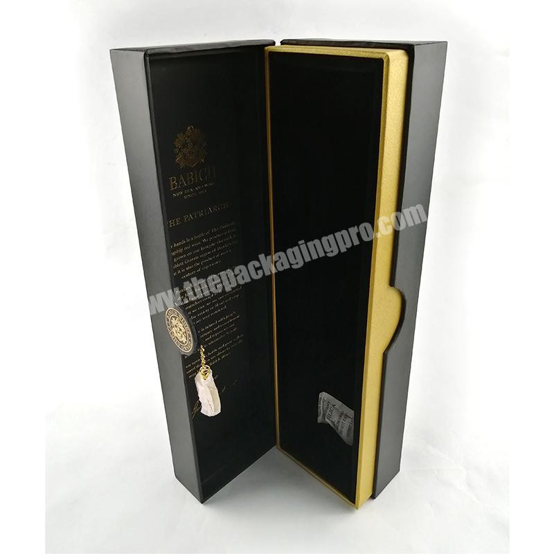 Custom Logo Factory Price Black Wine Gift Box Packaging