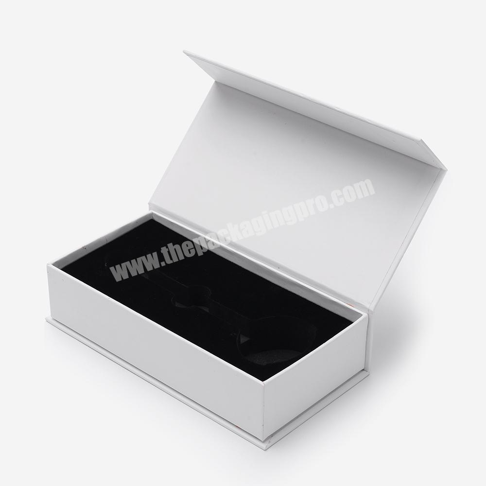 Custom Logo Flap Lid Magnetic Closing Jade Beauty Roller Cosmetic Gift Set Packaging Box Kit With EVA