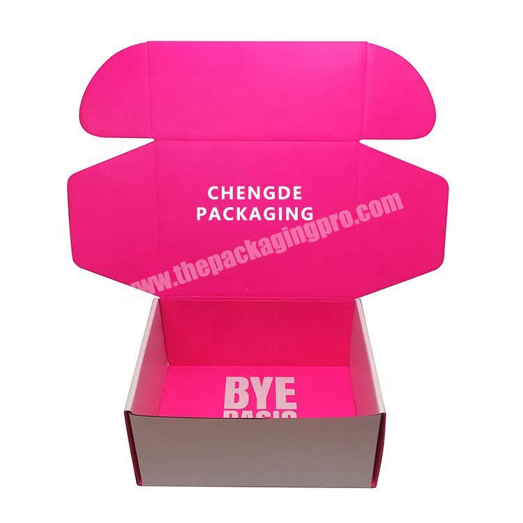 Custom Logo  Foldable carton color box corrugated Shipping Boxes for clothing Shoes packaging