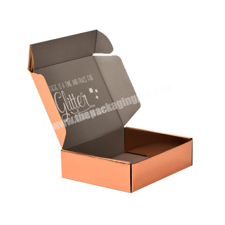 Custom Logo Foldable Glitter Corrugated Work Home Packing Products Clothes Packaging Boxes