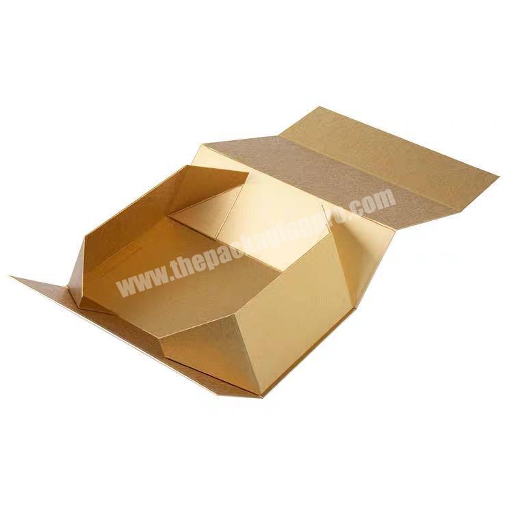Custom Logo Folding Black Paper Flat Packing Luxury Magnetic Gift Box Printed