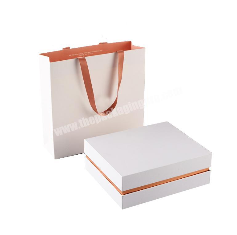 custom logo handmade luxury carton boxes lid and base white box