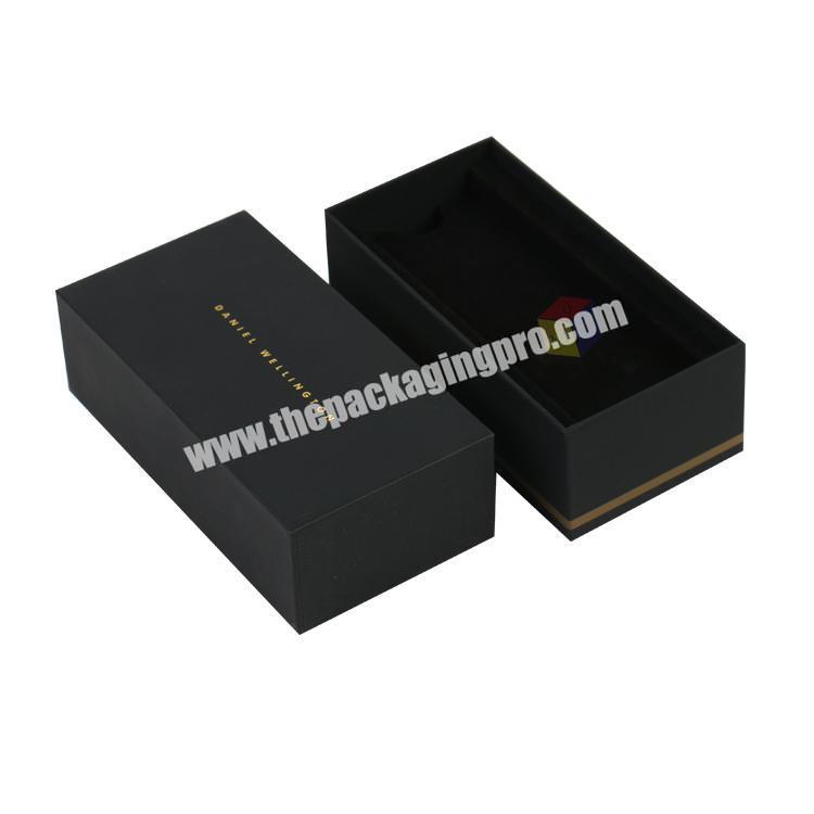 custom logo hard paper gift luxury packaging box black