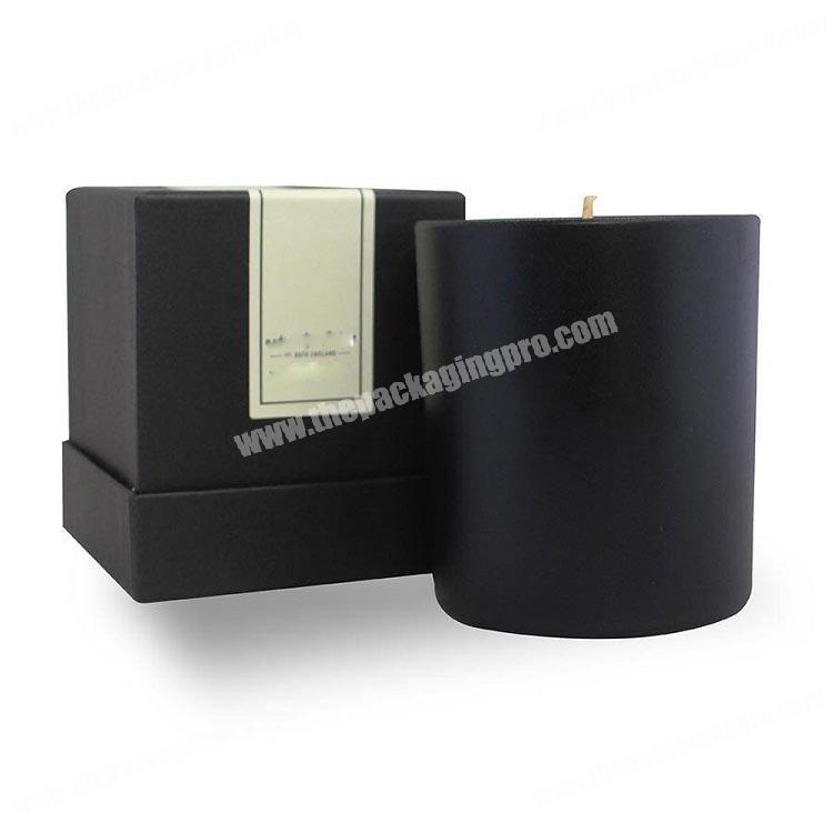 Custom Logo High Quality Lid and Base Soft Touch Paper Tealight Candle Packaging Box