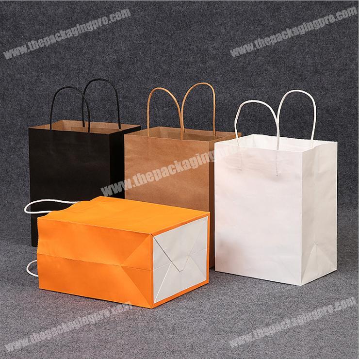 custom logo high quality new product paper bags with handles for food package bag
