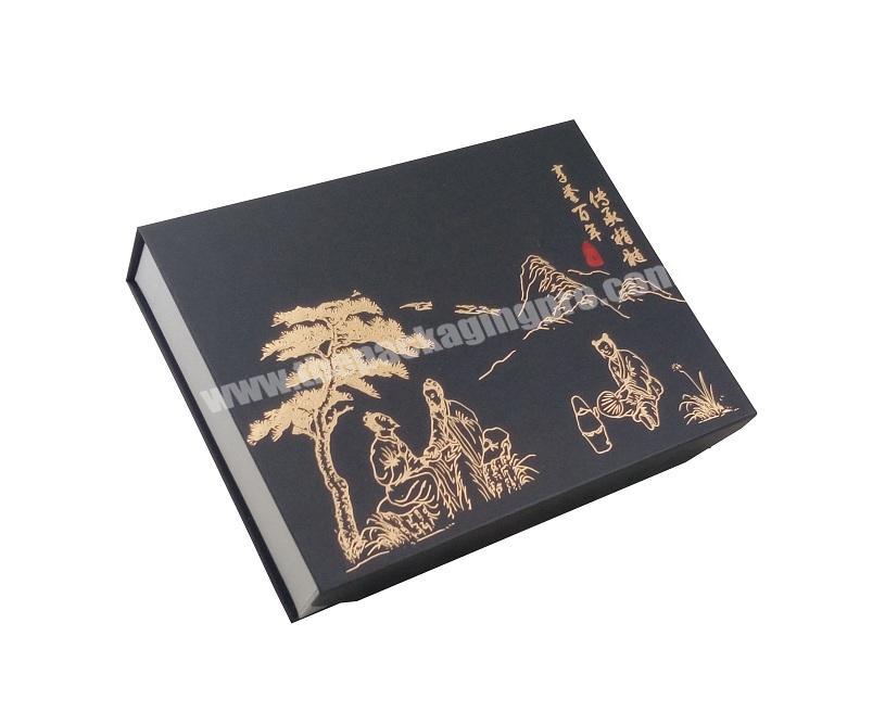 Custom Logo Hot Stamping Magnet Closing book shaped gift box wholesale price