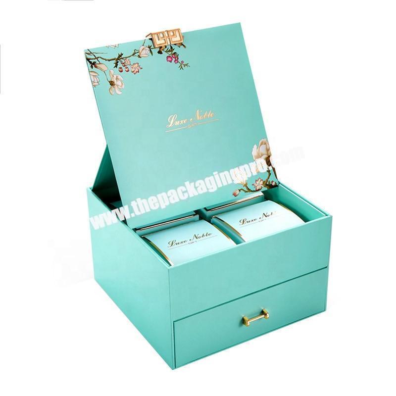 Custom Logo Jewelry Boxes Fancy Cardboard Paper Box Chocolate Cookie Packaging Box Multilayer Drawer Luxury Gift Box