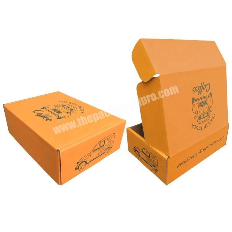 Custom logo kraft paper E flute corrugated box for shipping