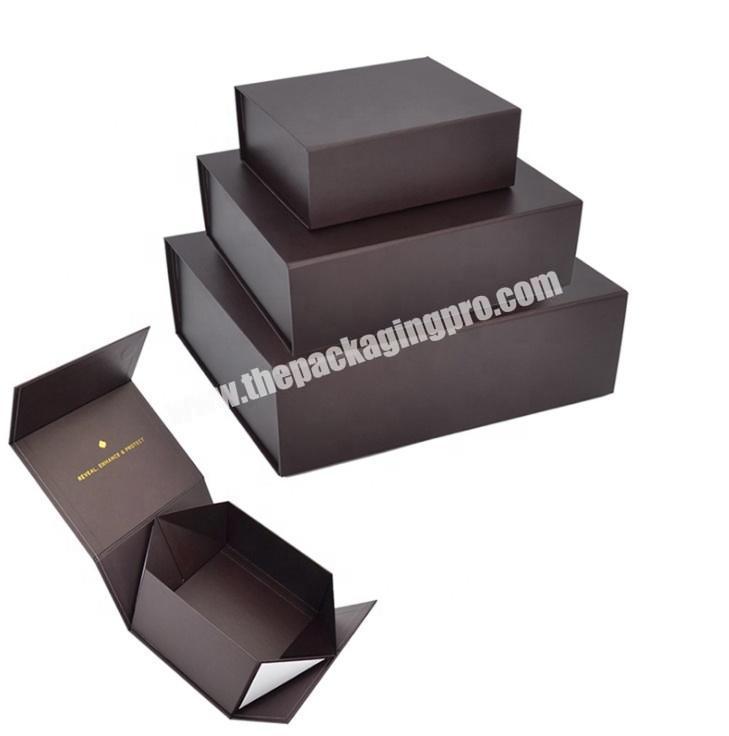 Custom logo large printing magnetic folding packaging gift box for packing