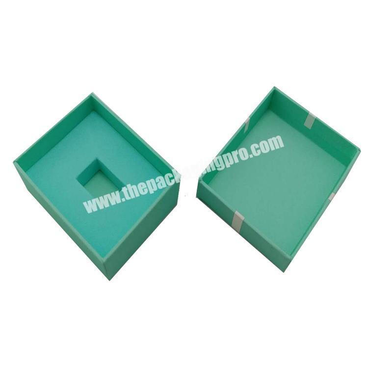 custom logo light green color gift box for usb removable memory