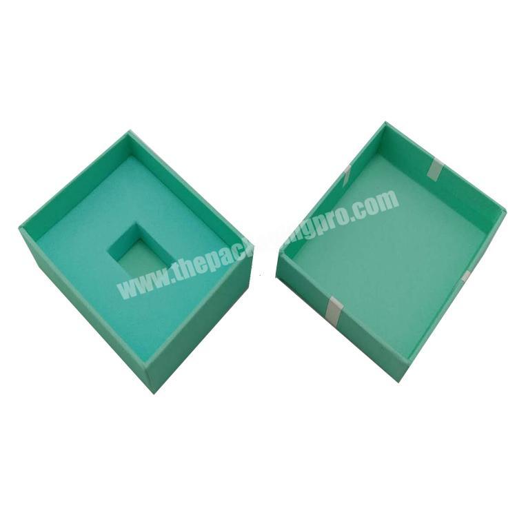 custom logo light green color gift box for usb removable memory
