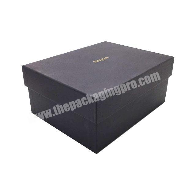 Custom logo luxury black boutique gift packaging box
