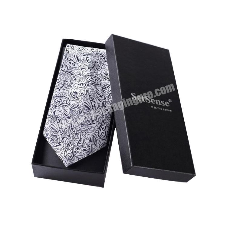 Custom logo luxury black paper package bow tie gift packaging box