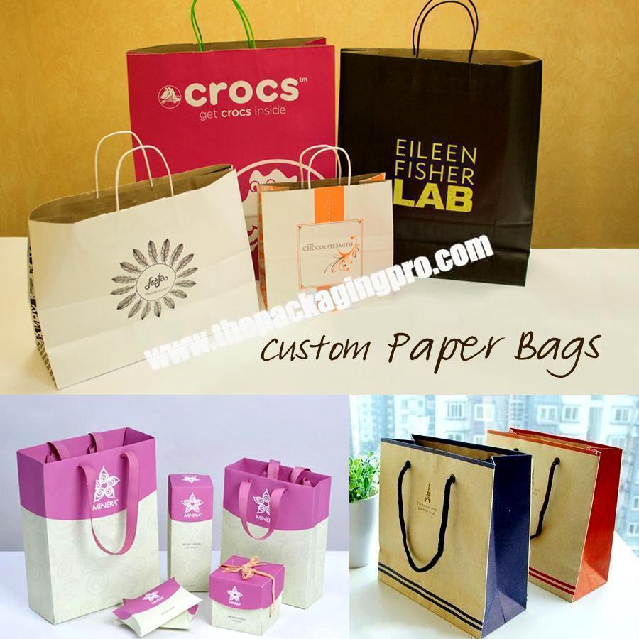 Custom Logo Luxury Black Shopping Gift Paper Bag Wholesale Paper bag