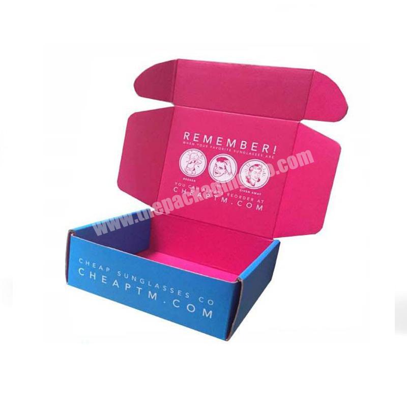 Custom logo luxury cardboard corrugated paper clothing packaging boxes clothes shipping box