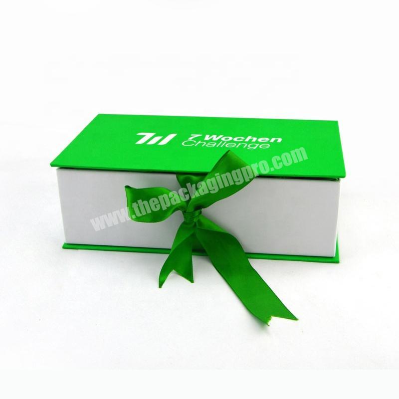 Custom Logo Luxury Cardboard Folding Gift Box With Ribbon Closure