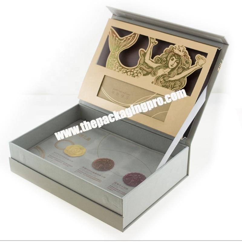 Custom Logo Luxury Cardboard Magnetic Folding jewelry Gift Box With Ribbon Closure