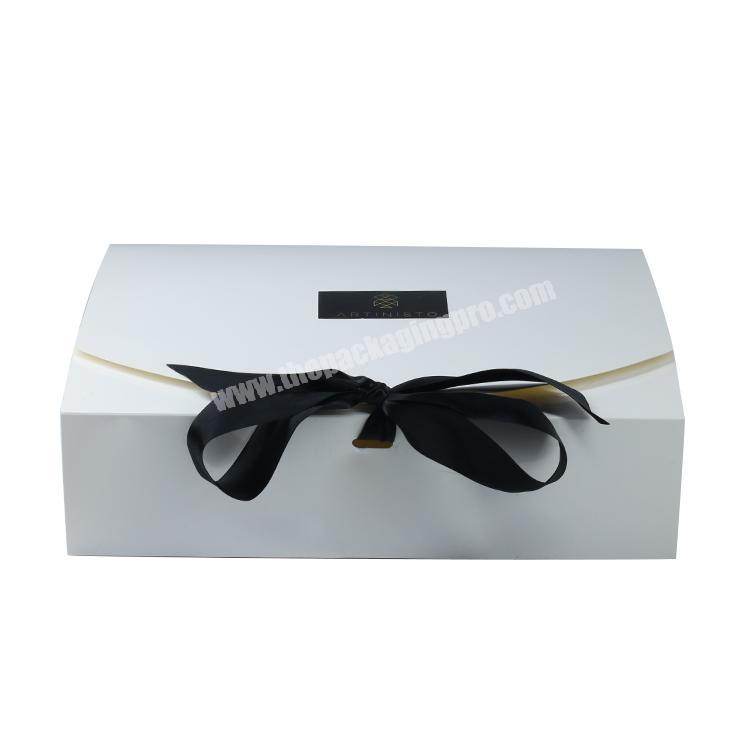 Custom Logo Luxury Clothing Packaging Box With Ribbon Tie