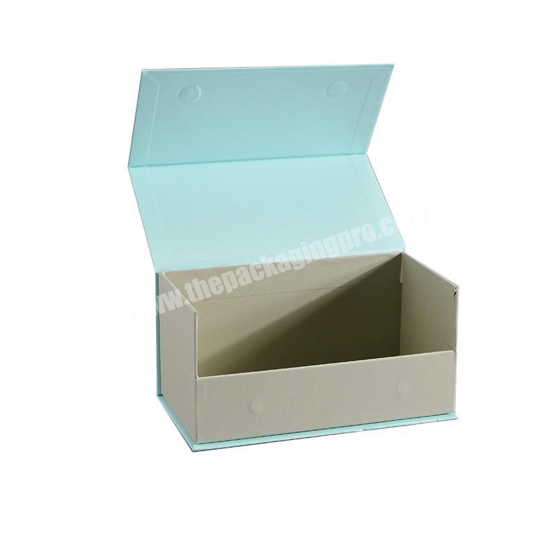 Custom logo luxury cosmetics collaps folding box with magnetic lid closure