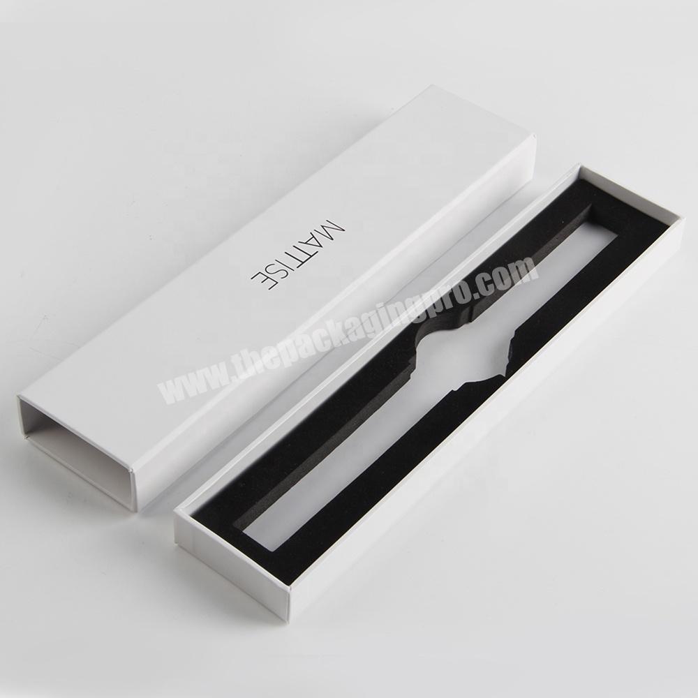 custom logo luxury empty white slide packaging electronic smart watch box