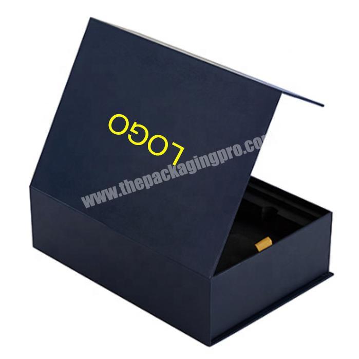 custom logo luxury gift boxes magnet folding EVA insert packaging with ribbons
