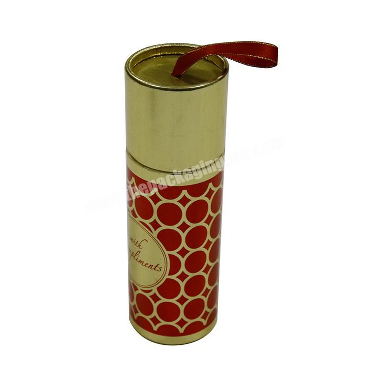 Custom logo luxury gold paper tube round bottom coffee packaging box