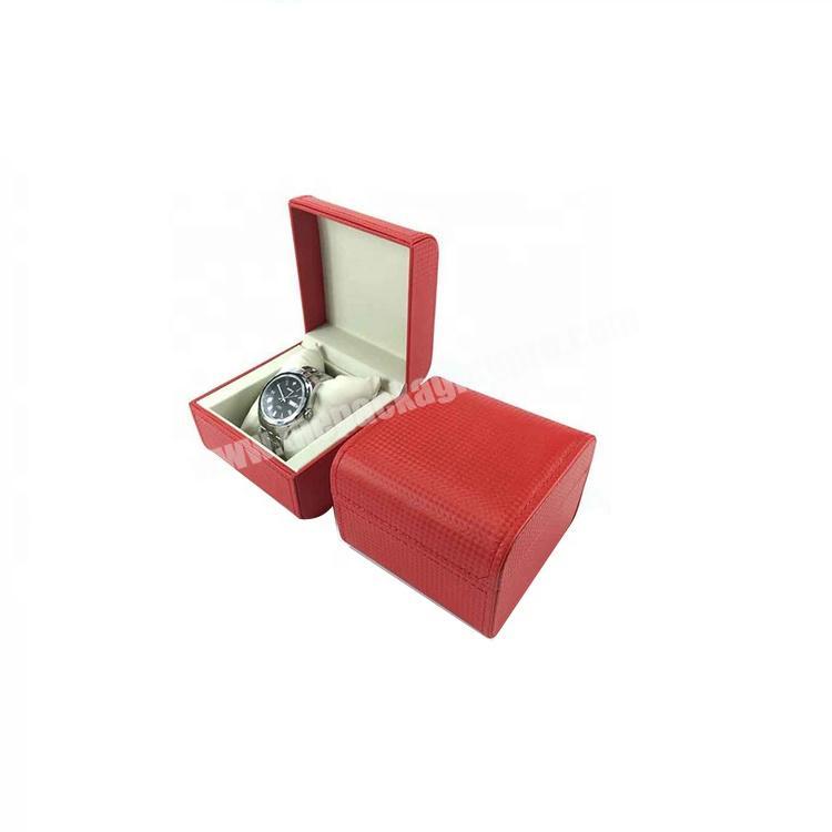 Custom logo  luxury leather cardboard gift flip watch box