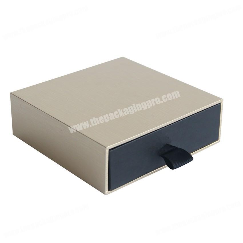 Custom logo luxury looking high end sliding cardboard watch packaging drawer box