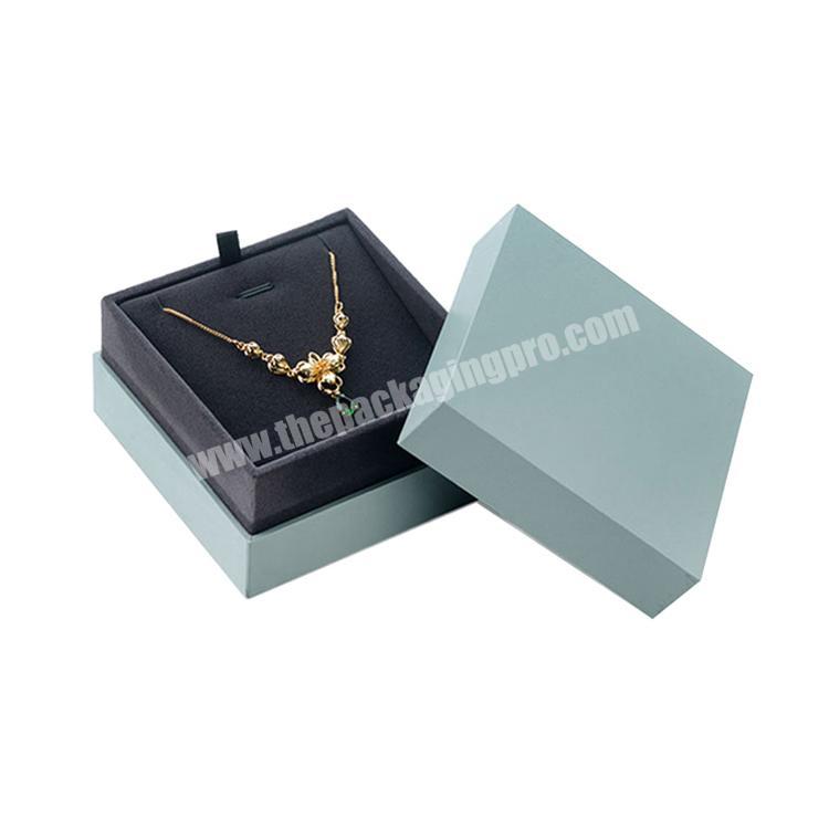 Custom logo luxury paper cardboard jewelry packaging box with lid