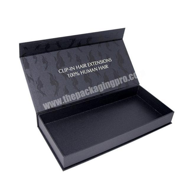 custom logo luxury square clamshell gift boxes black packaging magnetic box