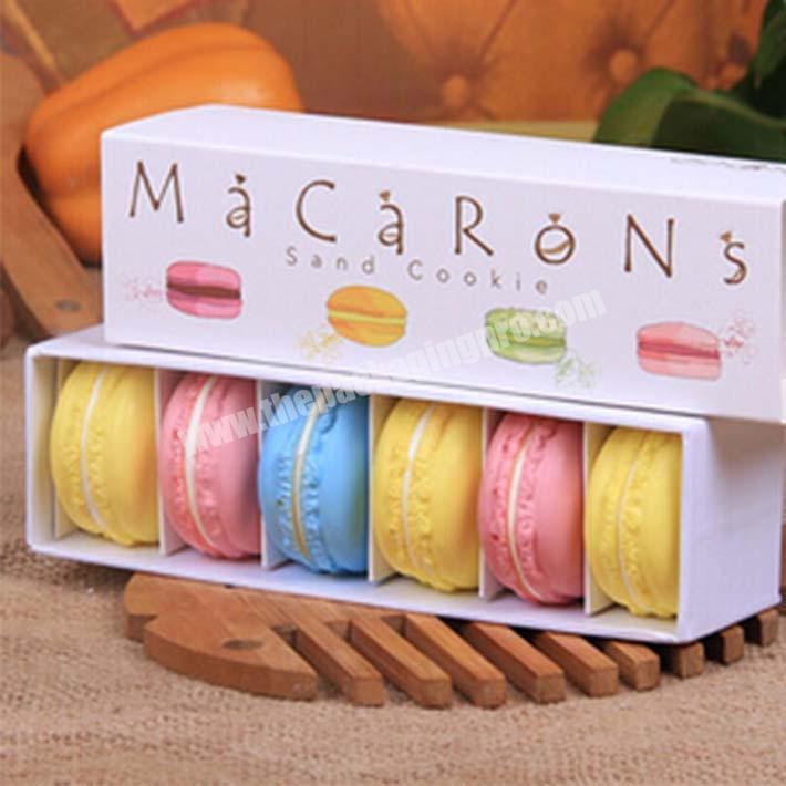 Custom Logo Macaroons Paper Box Macaron Box Pack Sweet Candy Chocolate Macaroon Cookie Gift Box for Wedding