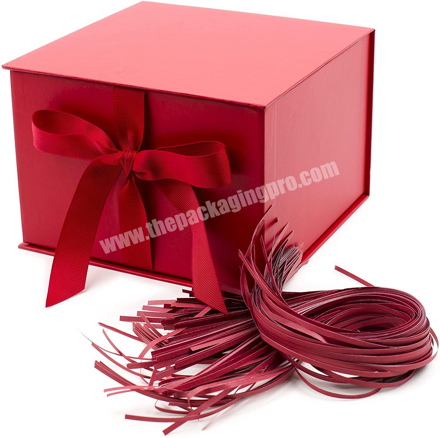 Custom logo magnetic black gift boxes wholesale