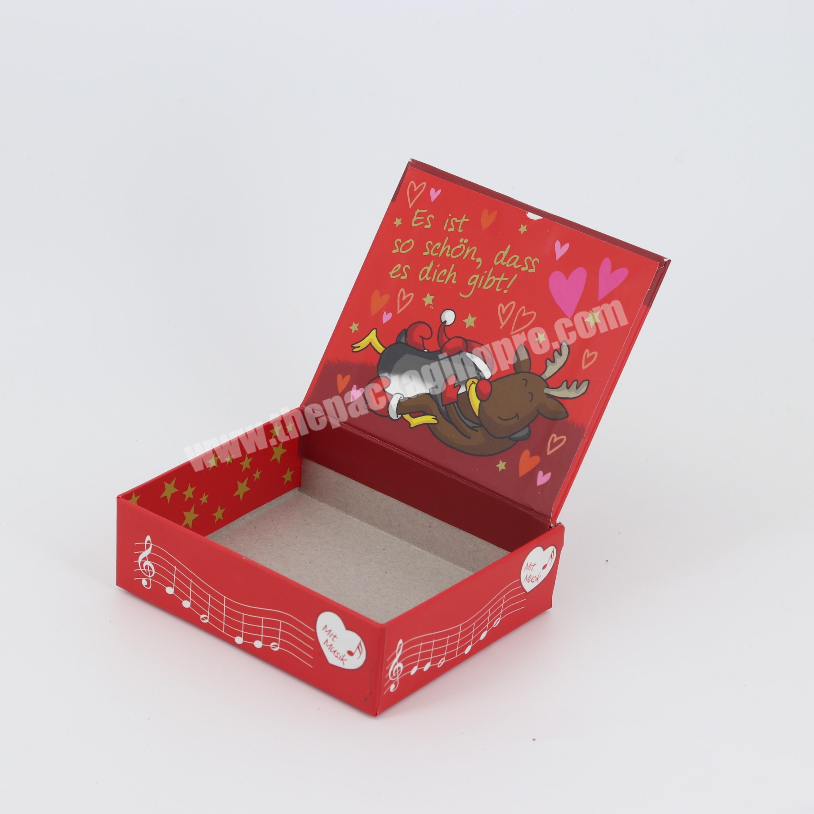 Custom logo magnetic gift boxes Christmas snowman box with logo