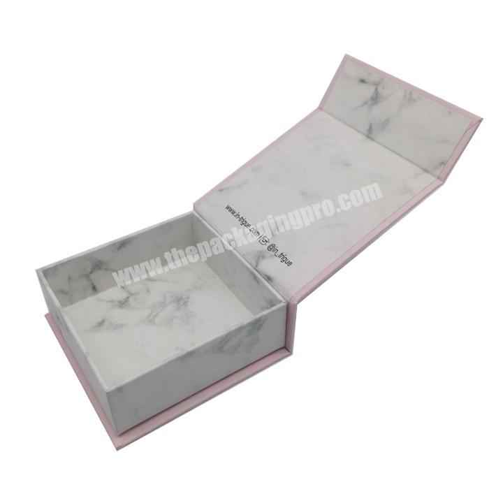Custom logo marble print paper cardboard magnetic box