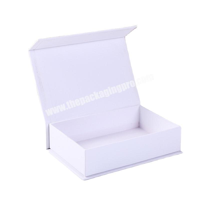 Custom Logo Matte White Cardboard Book Shape Style Magnetic Closure Gift Box Packaging Box