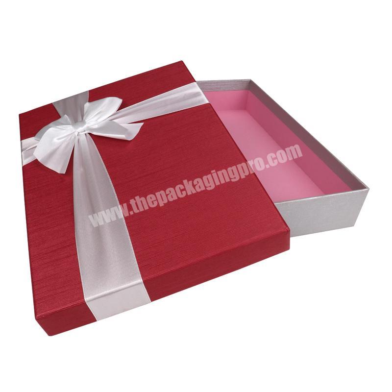 Custom Logo   New Empty Silk Packaging Luxury Paper Gift Scarf Box Boxes for Shoes Clothing