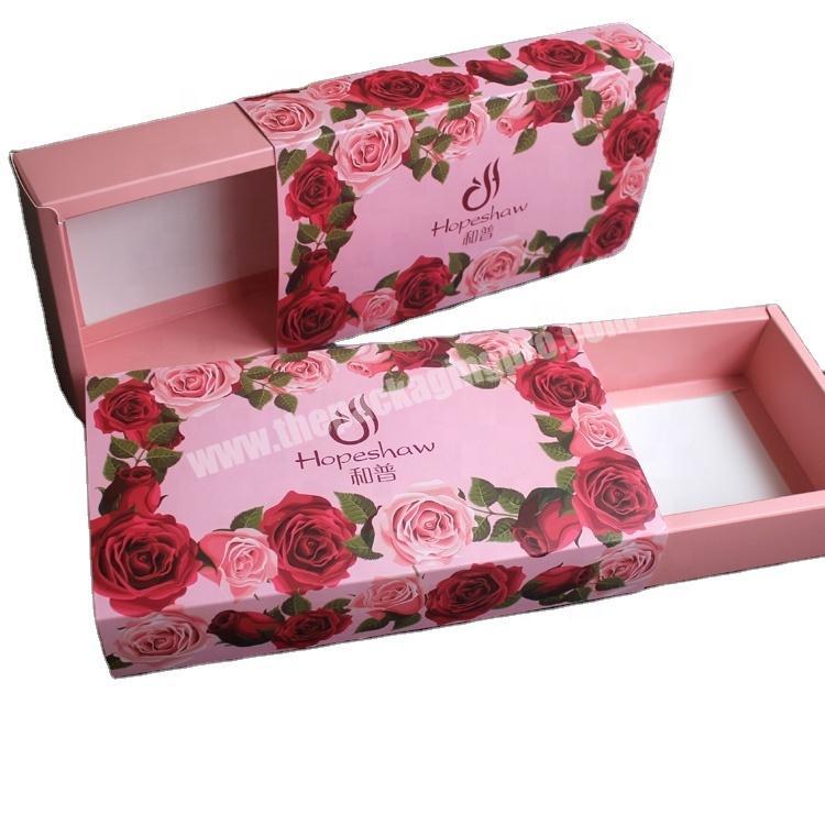 Custom Logo OEM Making Cosmetic Paper Drawer Lipstick Sliding Box Facial Mask Package With Sleeve