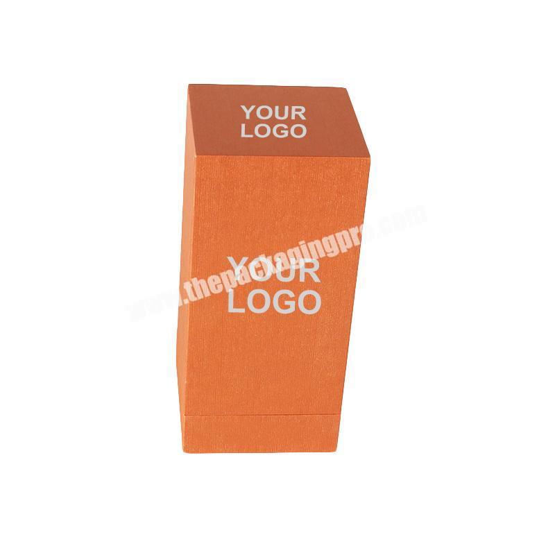 custom logo orange  paper box for  beauty cosmetic box