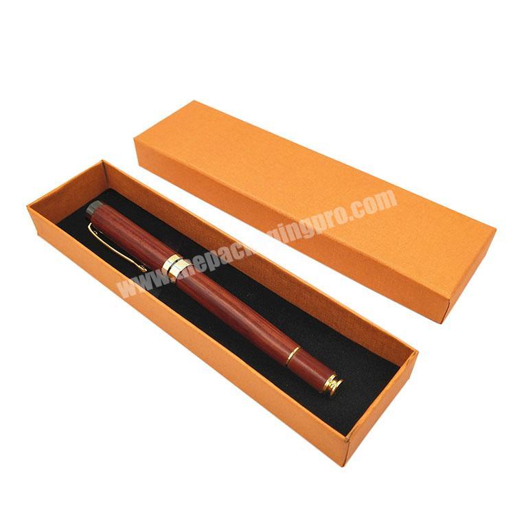 Custom Logo Orange Pen Paper Packaging Gift Boxes with Lids