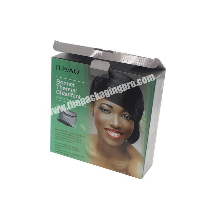 Custom logo paper box bundle hair extension packaging