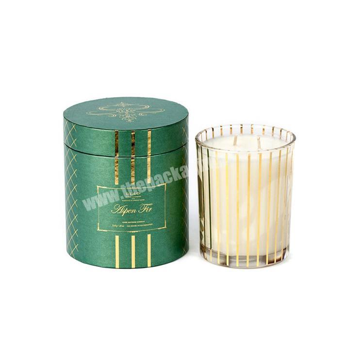 Custom logo paper cardboard round box packaging for candle