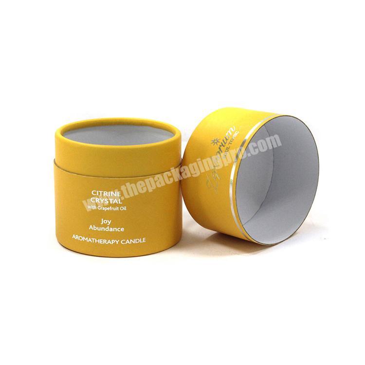 Custom logo paper cardboard round box packaging for candle