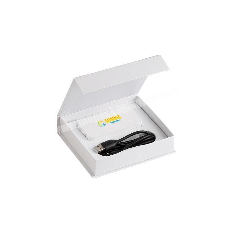 custom logo paper carton magnetic packaging gift box for power bank